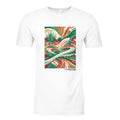 White shirt with Mexican inspired design on front. 