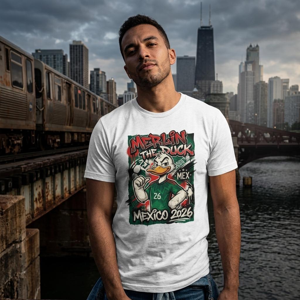Man posing in front of train track bridge.